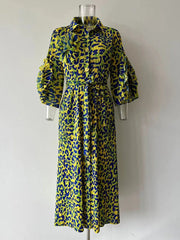 Fungus Sleeves Maxi Sunday Dress