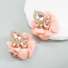 Retro Lace Diamond Studded Earrings