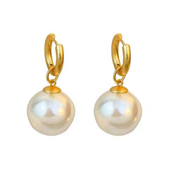 Donut Pearl Drop Earrings