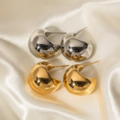 Thick C-Shaped Hollow Earrings