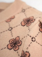 Cat Mona Lisa Jacquard Embroidery Sweater