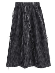 Retro Denim A-Line Skirt