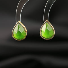 Micro Inlaid Water Droplet Zircon Earrings