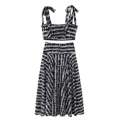 Pre Order: Black Heart Cropped Cami Top + Skirt Set