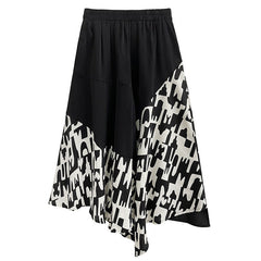 Color Block Splicing Wide Leg Skirt Pants