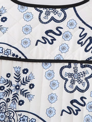 Vintage Paisley Floral Quilted Jacket