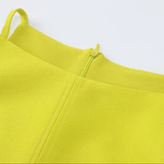 Straight Neckline Slim Fit Short Dress