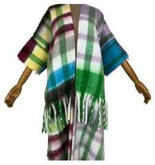 Cozy Plaid Tassel Winter Cardigan - WINI