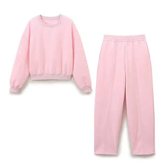 Long Sleeve Cotton Sweater + Pants Set