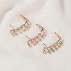 One Piece Crystal Inlay Stud Earring