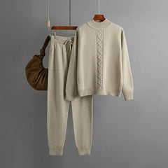Fried Dough Twists Knitting Sweater + Pants Set
