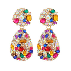 Water Drop Crystal Pendant Earrings