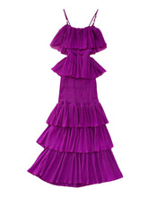 Solid Chiffon Pleated Sheath Long Dress