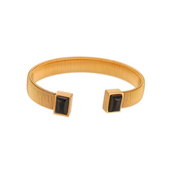 Striped Open Bracelet
