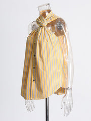 Twisted Stripe Polo Top