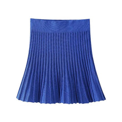 Short Sleeved Knitted Top + Pleated Skirt