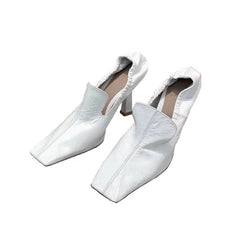 Retro Square Toe Stiletto Shoes