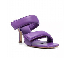 Stone Patterned Square Toe Heels