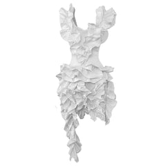 Ruffled Asymmetrical Mini Party Dress