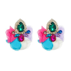 Retro Lace Diamond Studded Earrings