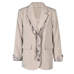 Pre Order: Big Khaki Printed Blazer