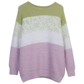 Casual Gradient Mohair Knitted Sweater