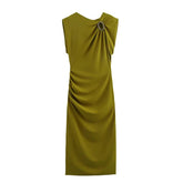 Slim Fit Green Midi Dress