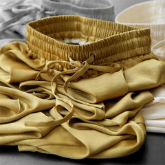 Thin Elastic Waist Breathable Straight Casual Pants