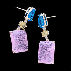 Rhinestones Tassel Earrings