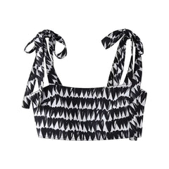 Pre Order: Black Heart Cropped Cami Top + Skirt Set