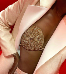 Gold Round Chest Chain Bra