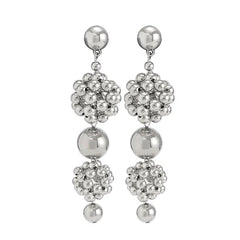 Pre Order: Braided Geometric Ball Bead Earrings