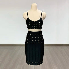 Studded Strap Two Piece Set