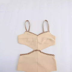 V-Neck Sleeveless Hollow Tassel Dress