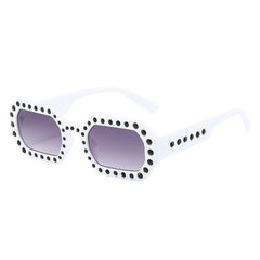 Diamond Inlaid Small Frame Sunglasses