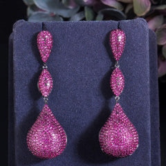 Micro-Paved Zirconia Irregular Earrings