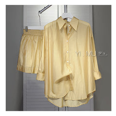 Tencel Loose Sun Shirt + Short Set