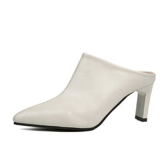 Retro Stiletto Pointed Toe Mules
