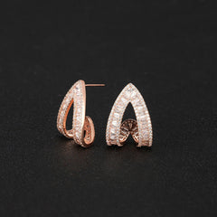 Retro Rhinestone Stud Earrings
