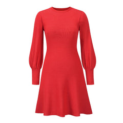 Slim Fit A-Line Knitted Dress