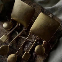 Retro Irregular Geometric Exaggerated Clip On Earrings