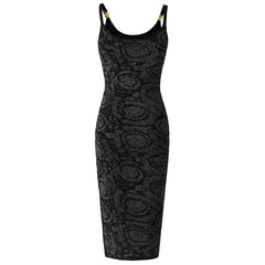 Jacquard Waistband Knitted Dress