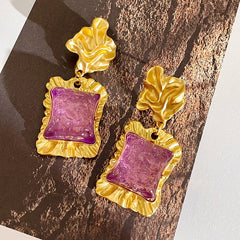 Vintage Crystal Lava Earrings