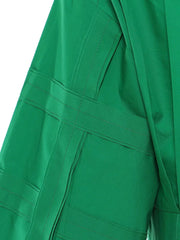 Green Long Sleeve Cropped Shirt