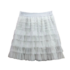 A-Line Layer Mesh Short Skirt