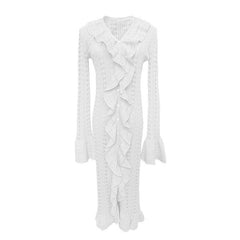 Fungus Edge Ruffle Hollow Knitted Dress