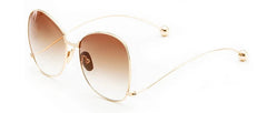 Mirror Round Oversized Contort Leg Sunglasses