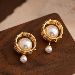 Retro Circular High-End Stud Earrings