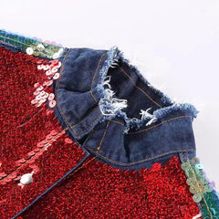 Multicolor Sequined Loose Jacket