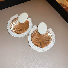 Retro Exaggerated Round Earrings